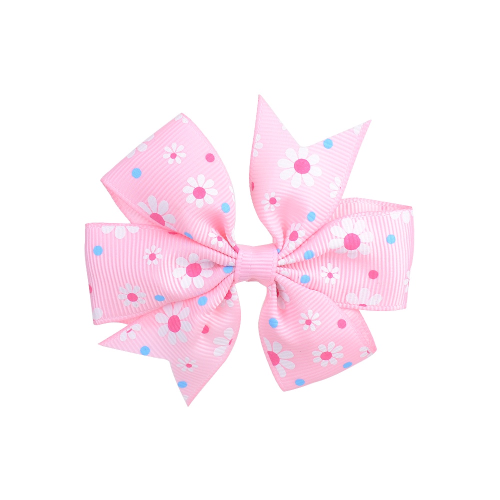 6 Kẹp tóc KIDSBOWS nơ ruy băng 3.2inch thời trang dành cho bé gái