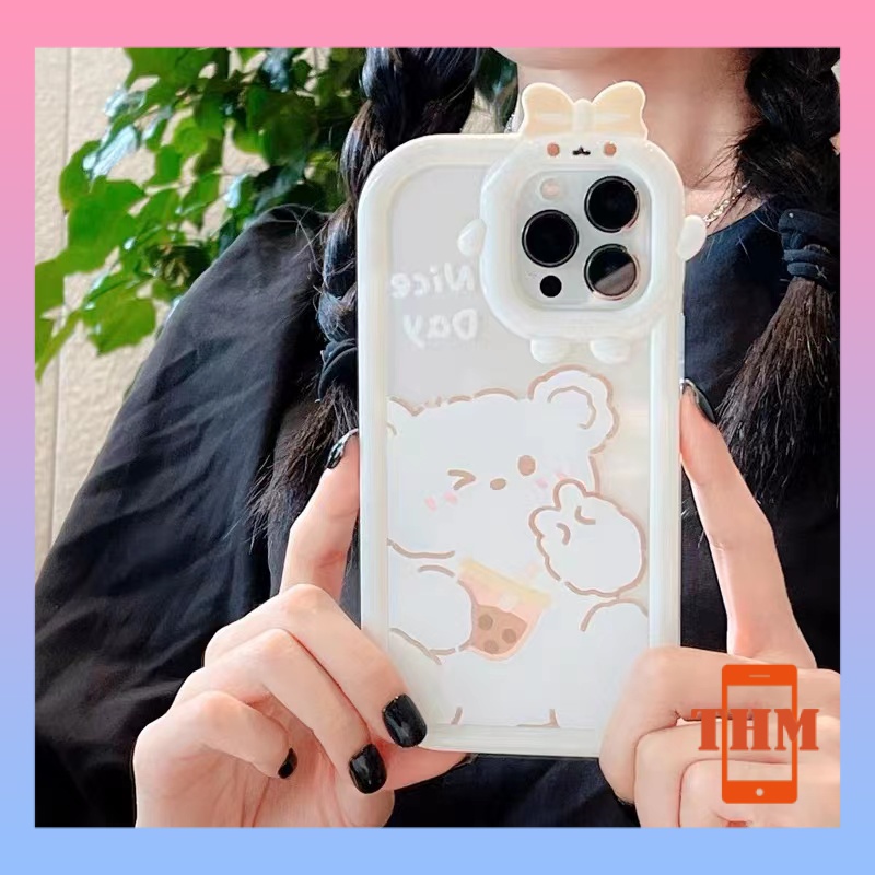 Ốp Điện Thoại Gấu trắng Băng heo Cho Iphone 6 / 6S / 6splus / se / 7 / 7plus / 8 / 8plus / X / xs / xsmax / 11 / 12 / 13 / 14 / Plus / pro / pro max-5029