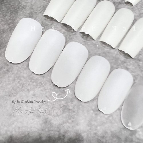Móng úp HSM nhám đủ form 2 màu đục trong hàng loại 1 MaiAnhNails