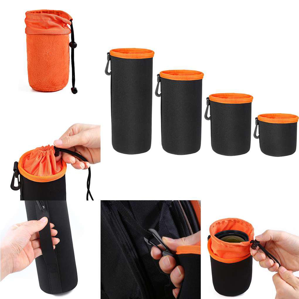 Túi Đựng Bảo Vệ Ống Kính Máy Ảnh 2 Màu Bằng Cao Su Tổng Hợp Dày Dặn Chống