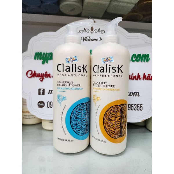Dầu gội xả bưởi siêu mượt mọc tóc Clalisk 1000ml