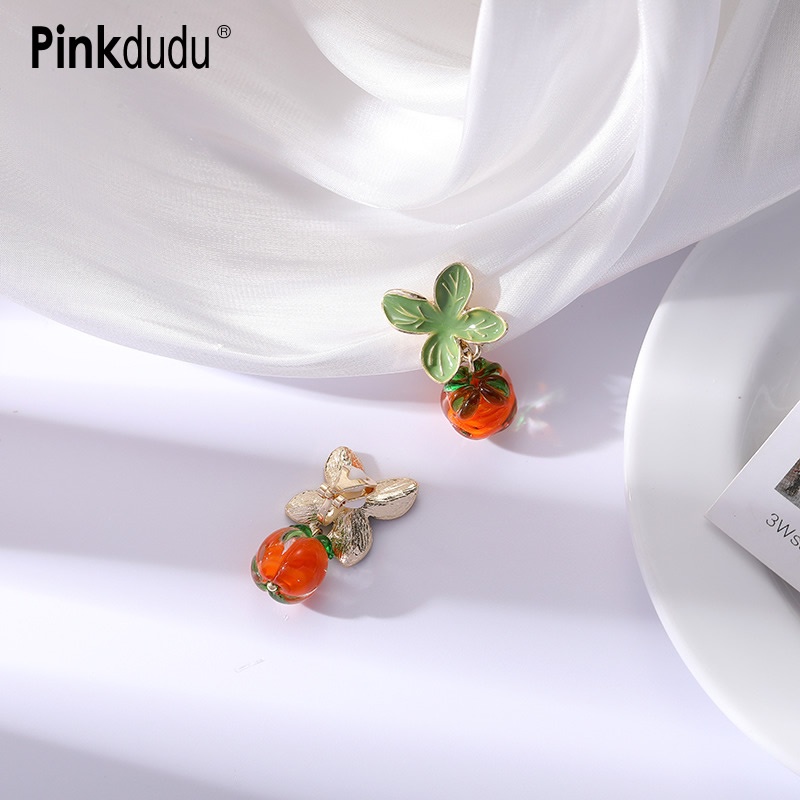 Khuyên tai Pinkdudu PD913 bằng hợp kim resin phong cách cổ điển thời trang cho nữ