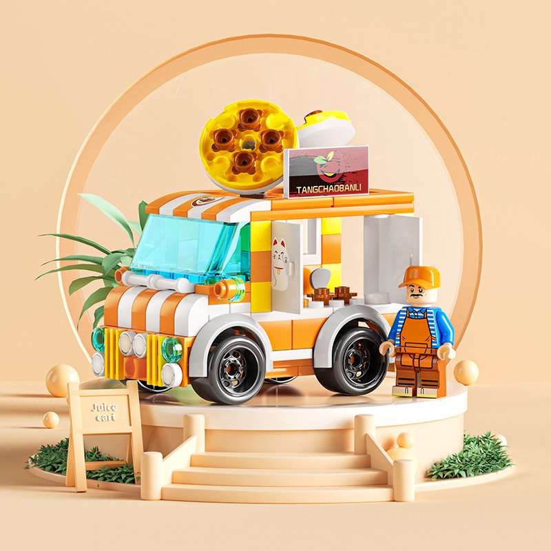 Đồ chơi mô hình lắp ráp khối tòa nhà thu nhỏ