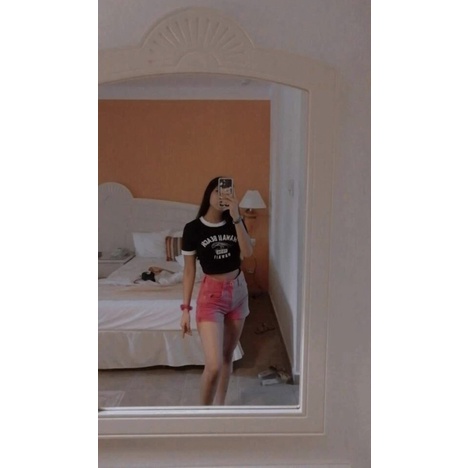 ✨Áo thun croptop tay ngắn nữ hoạt tiết chữ HAWAII BEACH✨