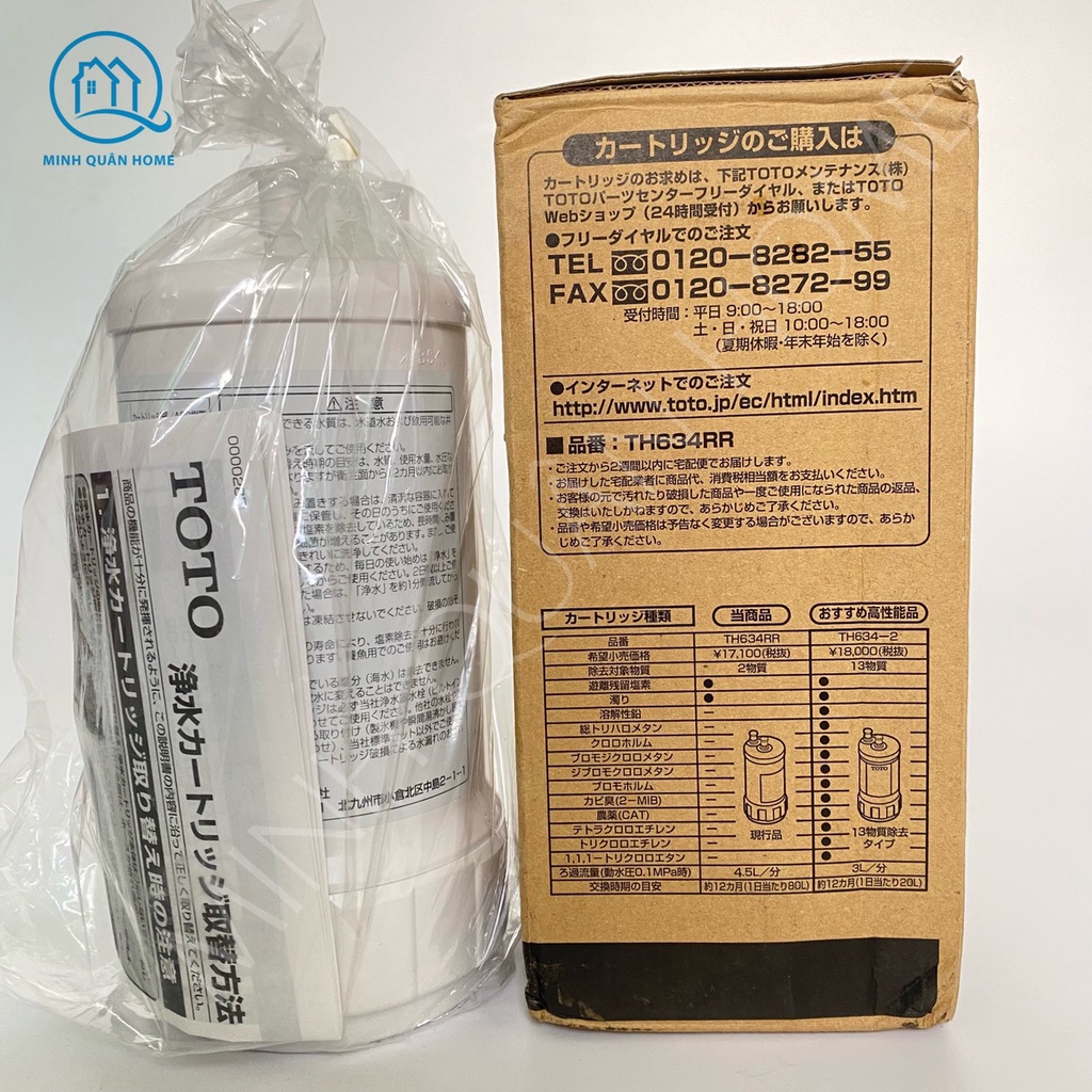 Lõi lọc nước TOTO TH634RR - Japan -  Nhập khẩu Nhật Bản dành cho máy MITSUBISHI CLEANSUI EU301, AL700, AL8
