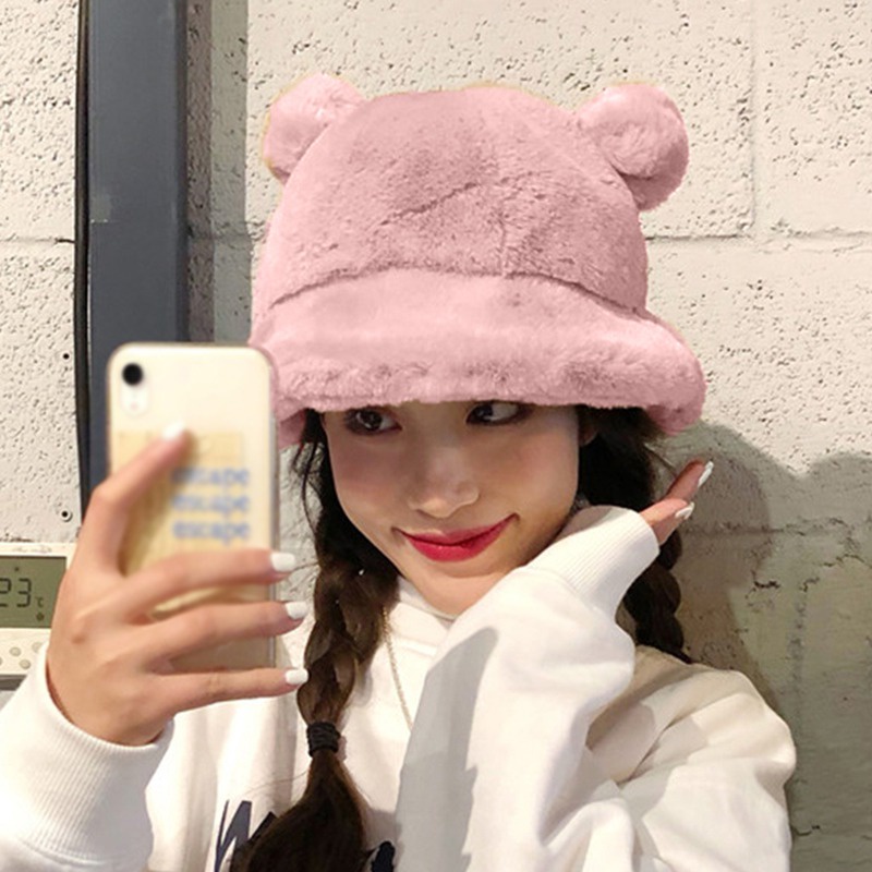 Mũ Tai Bèo Lông Thỏ Phong Cách Hàn Quốc