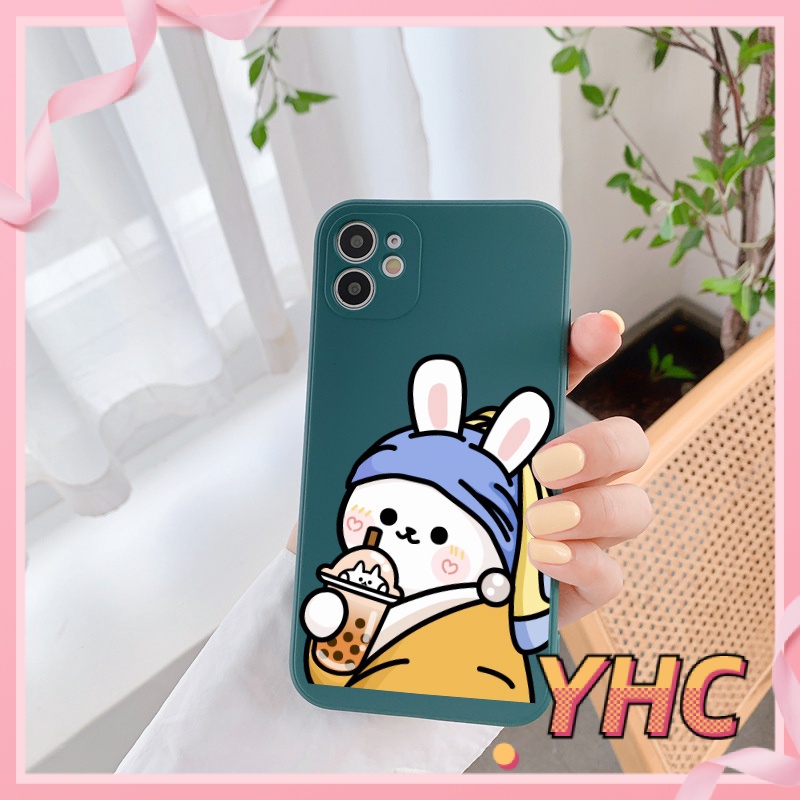 ốp iphone Màu Xanh Lá Đậm Họa Tiết Động Vật Cho Iphone6 6splus 7 7plus 8 8plus XR X XS 11 12 Pro max Plus Promax max-986