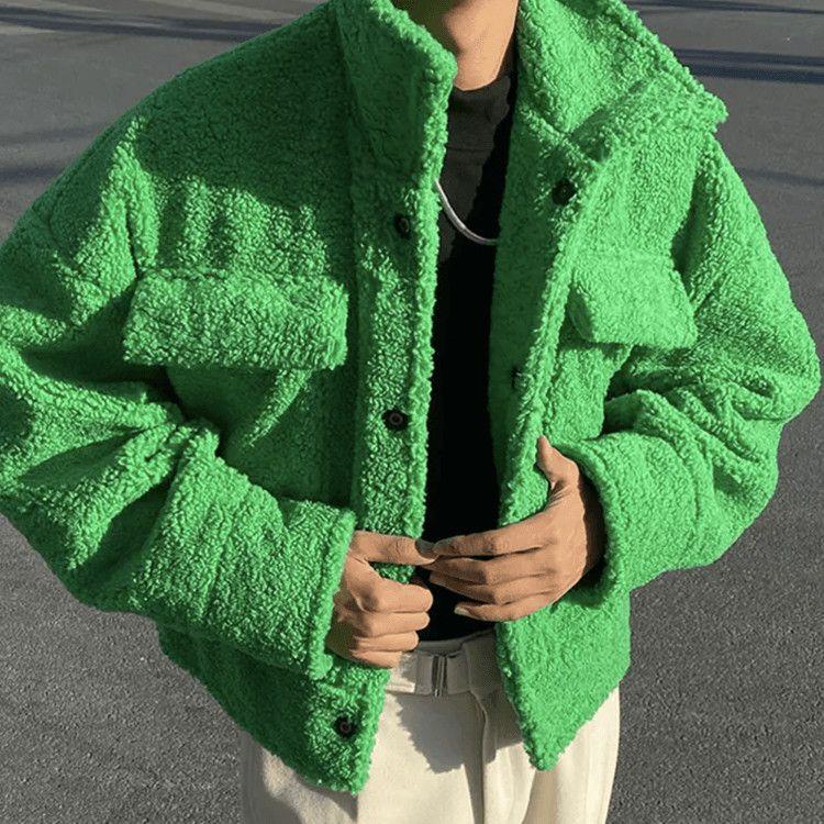 Áo Khoác Bóng Chày Cotton Lông Cừu Dày Dặn Phong Cách Ruffian Thời Trang Mùa Đông Cho Cặp Đôi