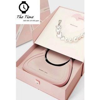 Túi xách charles & keith mini hobo bag sl6-80781922 màu hồng