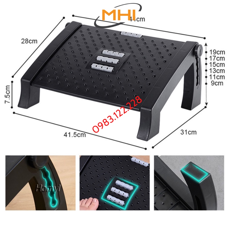 [Mã LIFE1511A giảm 10% đơn 50K] 💥Freeship+✔️Ergonomic Footrest Ghế Gác