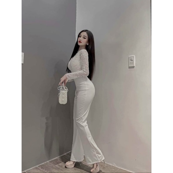JUMPSUIT REN TAY DÀI ỐNG LOE