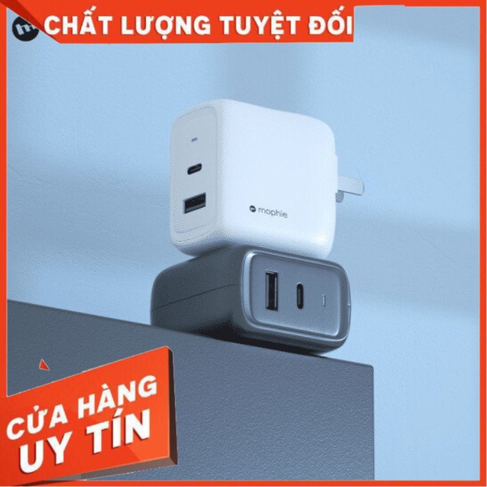 Cốc sạc nhanh mophie 65W GaN Type C + USB .