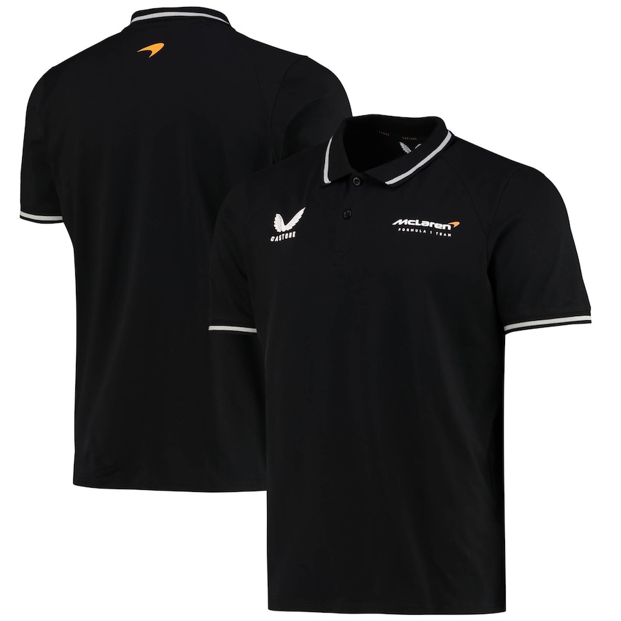Áo Thun polo mclaren x castore f1 Dáng Ngắn Thời Trang Mùa Hè