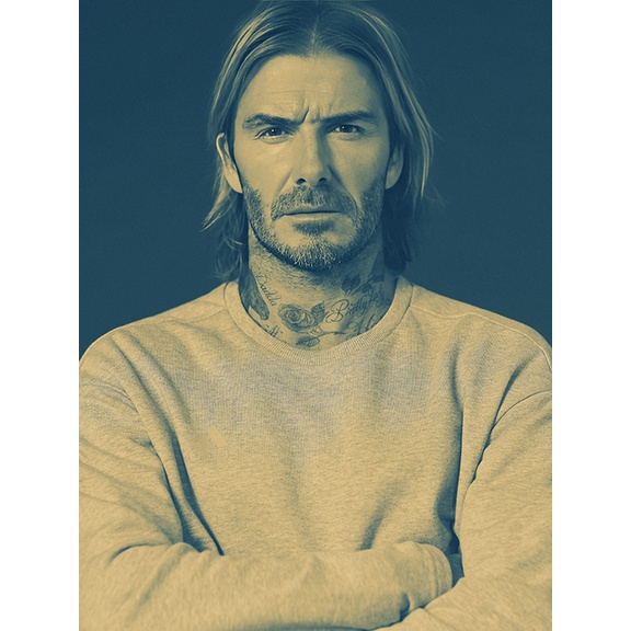 Poster David Beckham phong cách retro