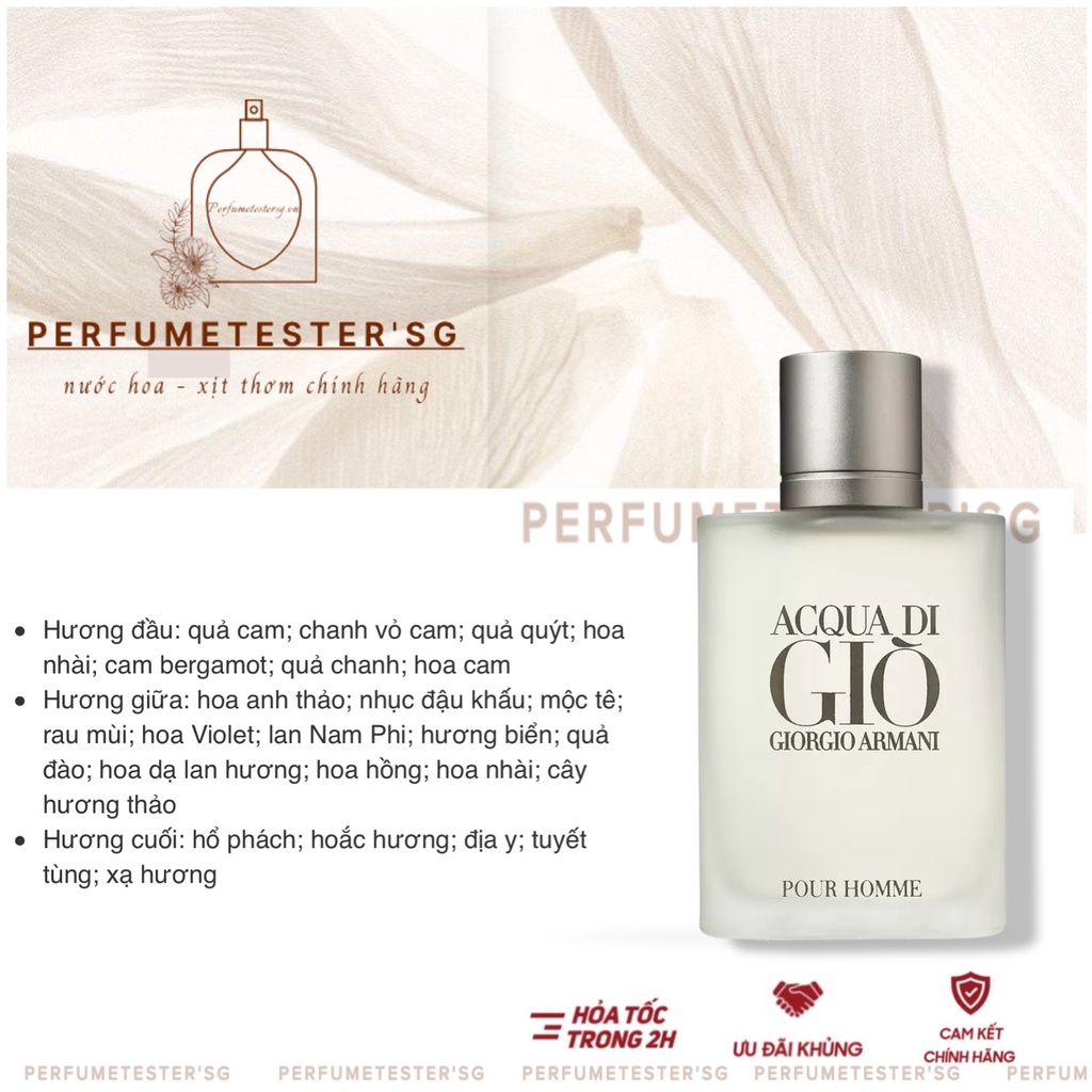 Nước hoa  Acqua di Gio -perfumetester