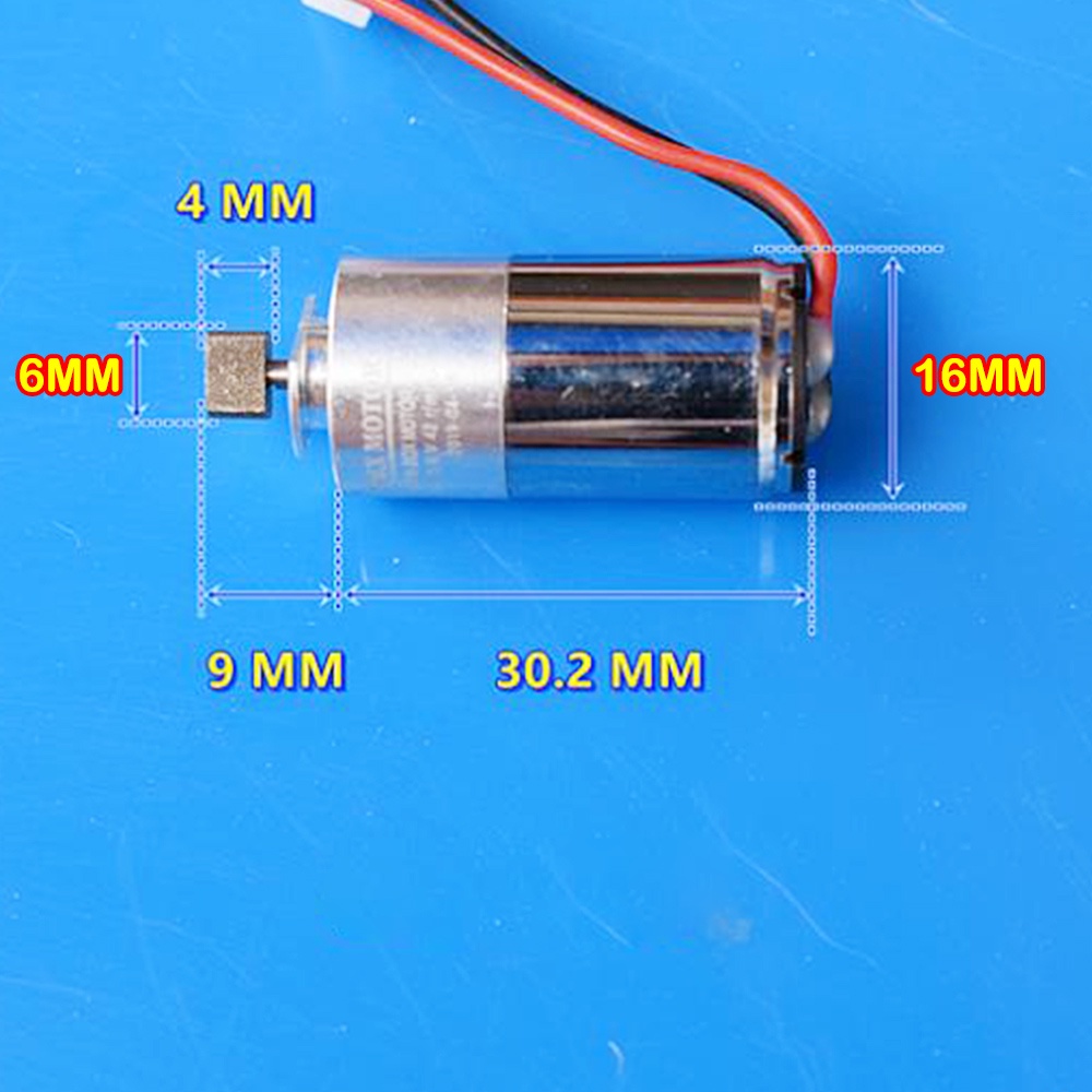 Động Cơ Giảm Tốc Độ Không Lõi Mini 16MM DC 3V 5V 6V 42RPM-83RPM