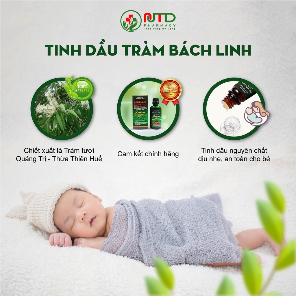 Tinh dầu Tràm Bách Linh chăm sóc sức khỏe Mẹ và Bé 30ml-50ml [Chính Hãng-Top 100 Thương Hiệu Uy Tín]