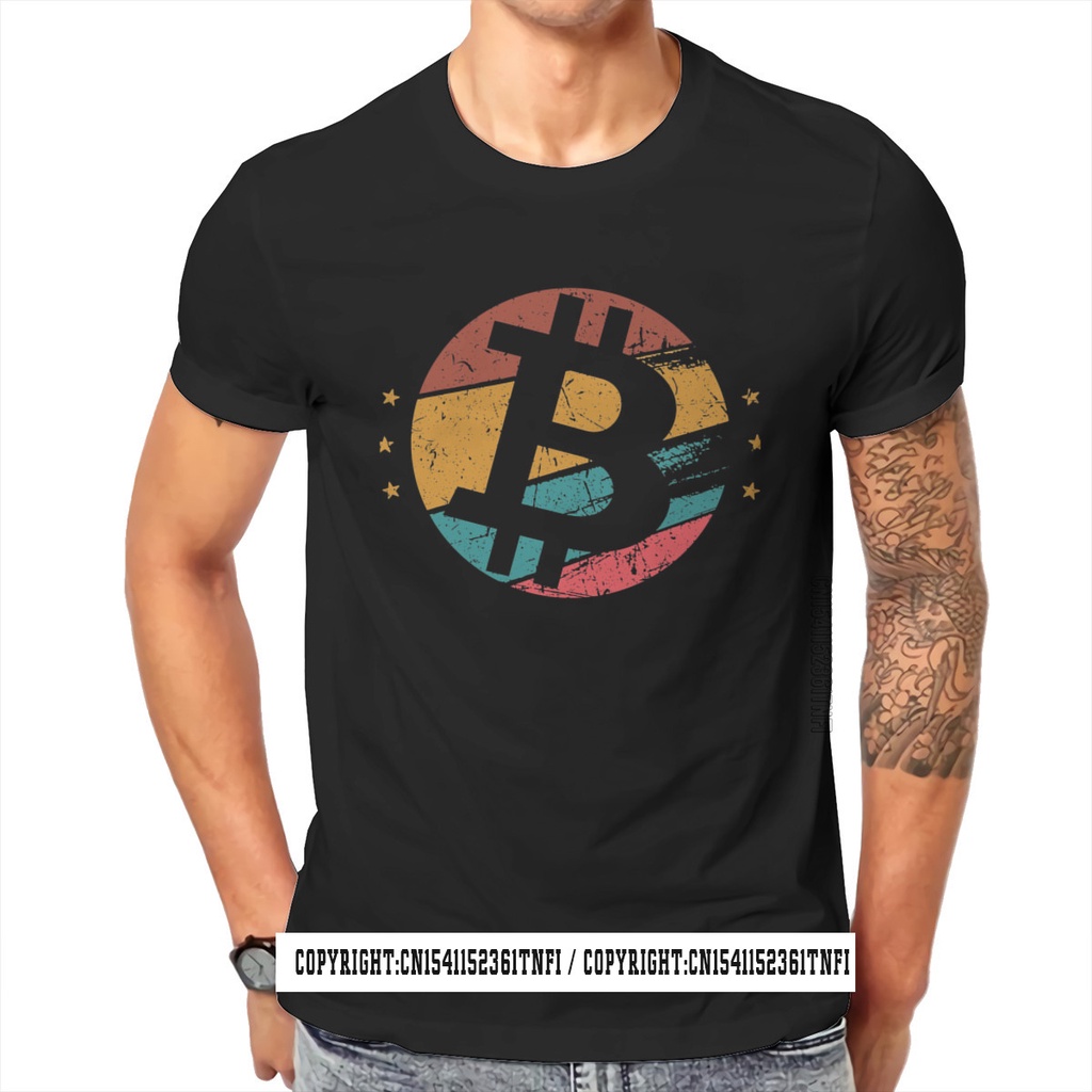 Áo Thun 100% Cotton In Hình Bitcoin Và Crypto Thời Trang Dành Cho Nam