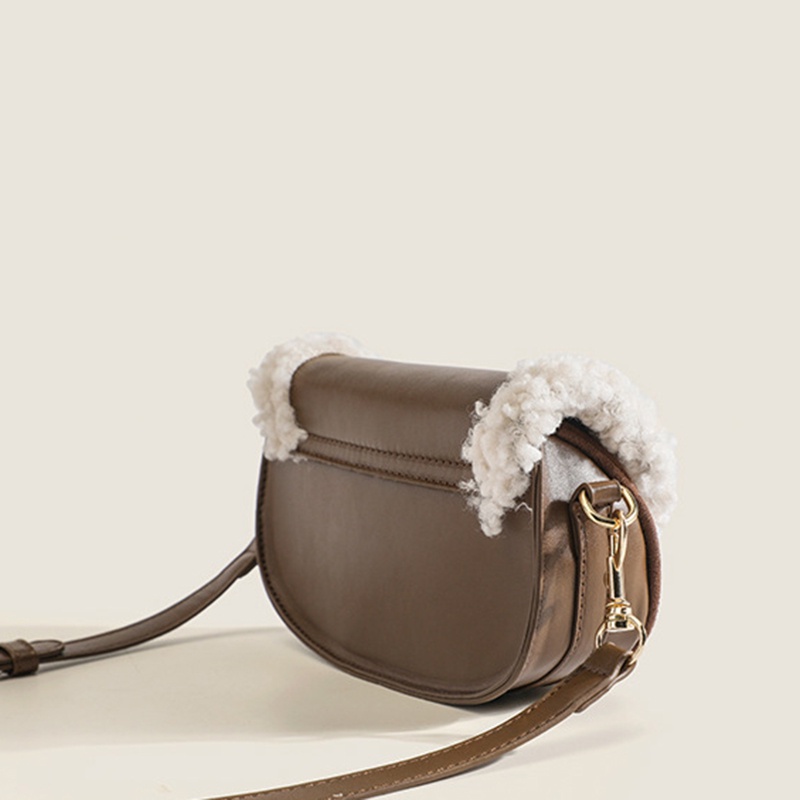 Túi Đeo Chéo Bằng Len Lông Cừu Phong Cách retro Cho Nữ