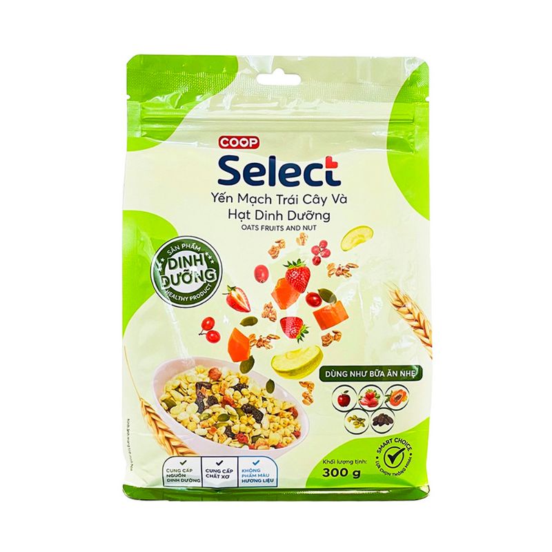 YẾN MẠCH TRÁI CÂY VÀ HẠT SELECT 300G
