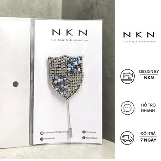 Tag khiên bạc cài áo cao cấp nkn thiết kế sang trọng, thanh lịch