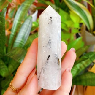 Trụ đá Black Tourmaline Quartz