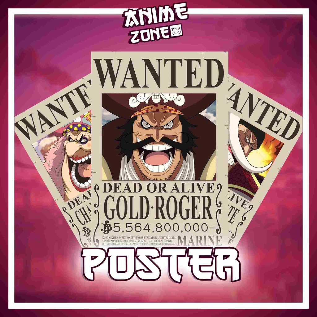 Poster Tiền Truy Nã Cao Nhất One Piece - Poster Wanted One Piece by Anime Zone AZ