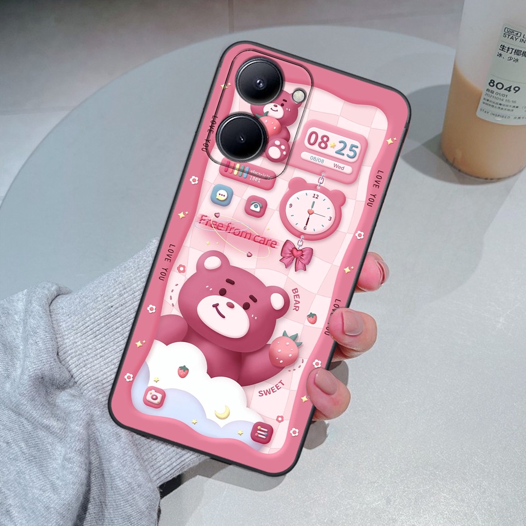 Ốp Realme C33 gấu cute gấu dễ thương nhiều màu sắc ốp xinh cá tính