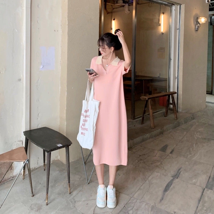 Đầm Thun Polo Dáng Dài Form Rộng Thời Trang Mùa Hè 2022