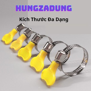 Đai siết ổng nước cổ dê dây ga bằng inox có tay vặn bằng nhựa đủ size