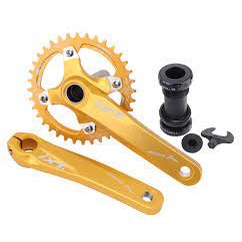 Bộ giò dĩa cốt rỗng xe đạp MTB kèm BB IXF 170mm không đĩa