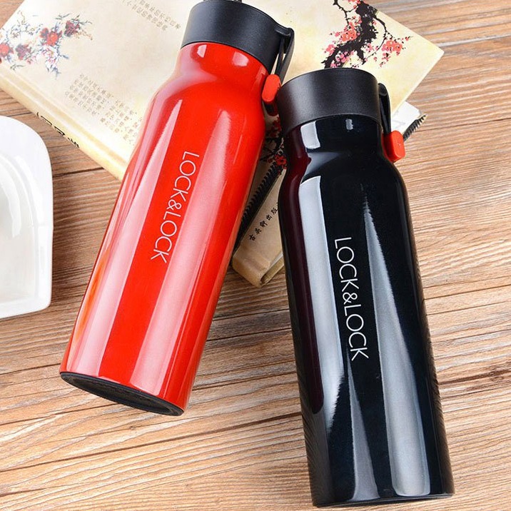 Bình giữ nhiệt LocknLock 500ml Name Tumbler bằng thép không gỉ, đáy chống trượt LHC4125 màu đỏ - K-MALL