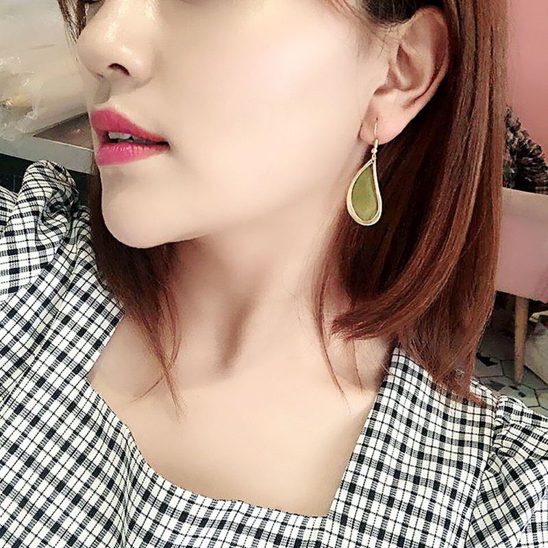 Bông Tai Tua Rua Dáng Dài Họa Tiết Hình Học Màu Vàng Thời Trang Hàn Quốc 2022