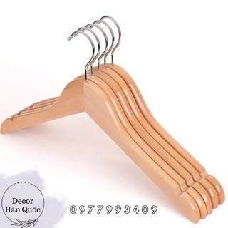 Combo móc gỗ treo quần áo cao cấp