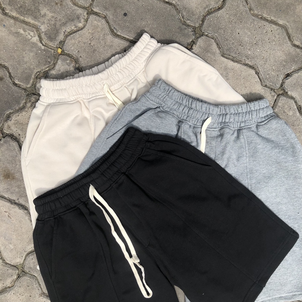 Quần short thun nỉ nam nữ BOF form unisex vải chân cua 100% cotton mặc hằng ngày, phông rộng thoái mái
