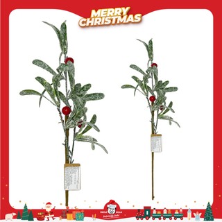 Nhánh cây tầm gửi trang trí 43cm trang trí giáng sinh uncle bills xd2117