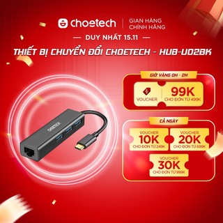 Thiết bị chuyển đổi CHOETECH - HUB-U02BK (Tất cả các sản phẩm có cổng chuyển đổi)