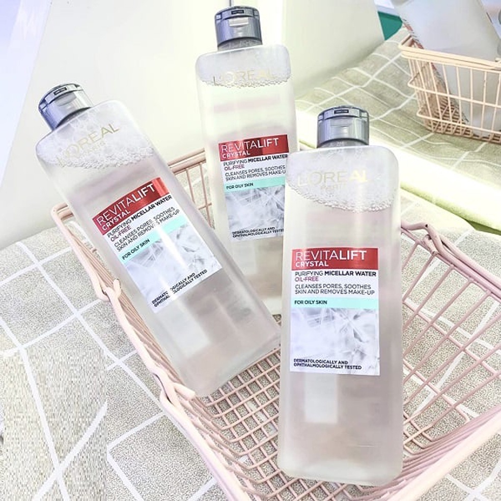 Nước Tẩy Trang Làm Sạch Cho Da Dầu (Loreal) L'oreal Revitalift Crystal Purifying Micellar Water