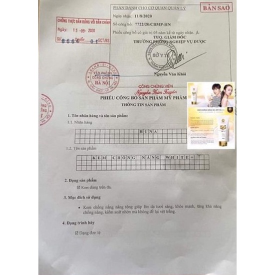 Kem chống nắng 50+ SPF PA++++ | WHITE+ | COLAGEN | SUNCREAM 50ml