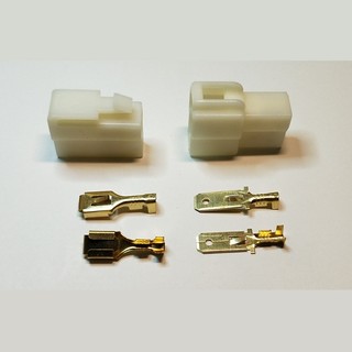 Giắc nối điện 2 chân 2P loại 6.3mm (10 bộ)