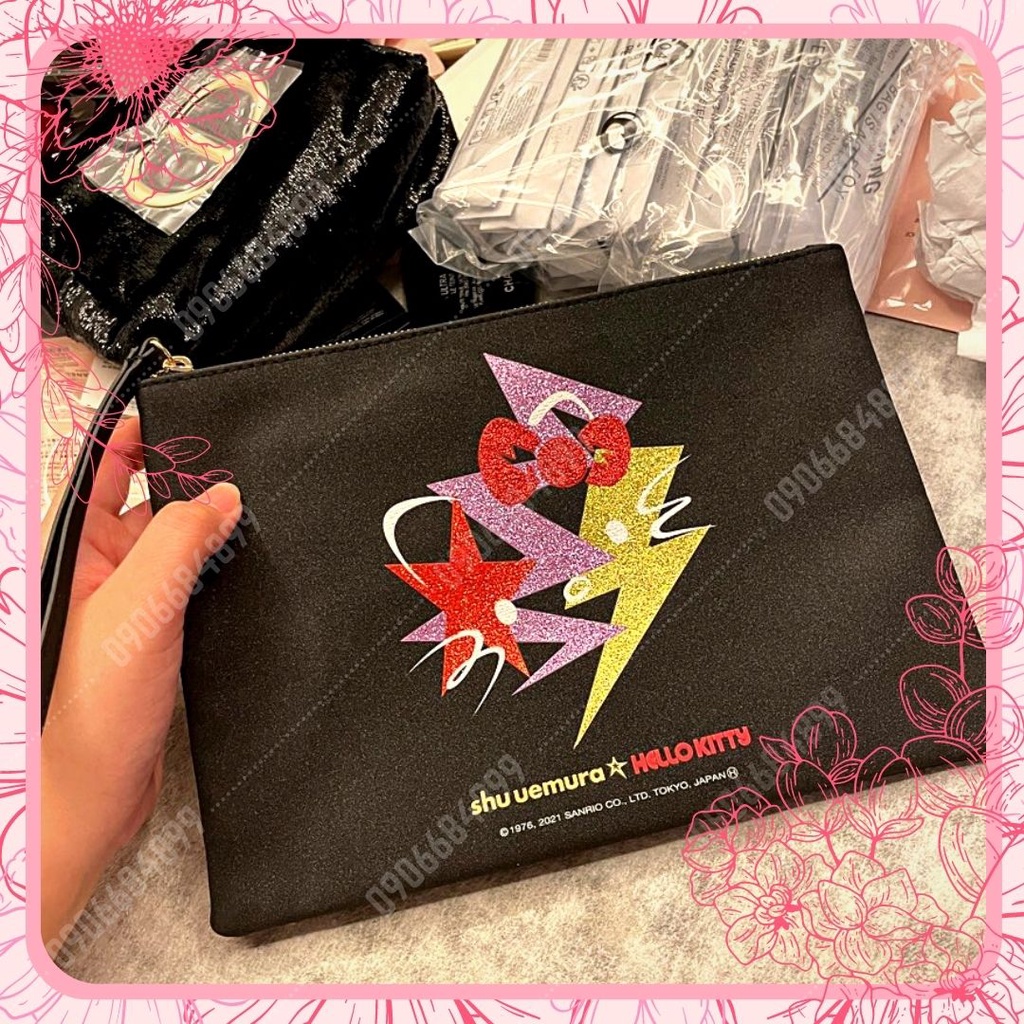 Túi đựng mỹ phẩm SHU UEMURA 🐱 HELLO KITTY POUCH 🐱