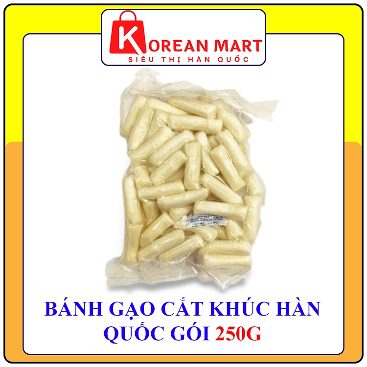 Bánh gạo Hàn quốc tok bokki cắt khúc gói vàng Mir 500g và 250g