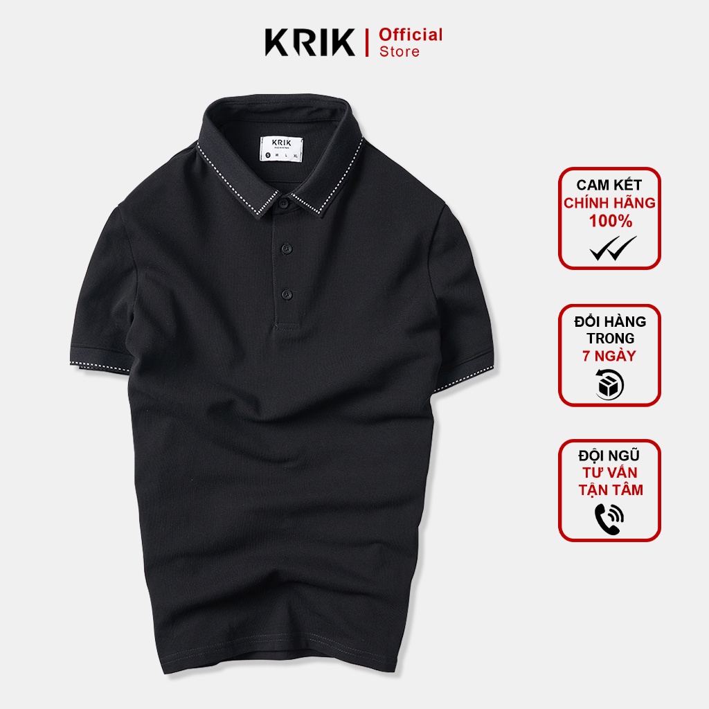 Áo Polo Nam KRIK Form Slimfit, Chất Vải Cotton Thoáng Khí, Thiết Kế Basic Cực Dễ Phối Đồ PL0214