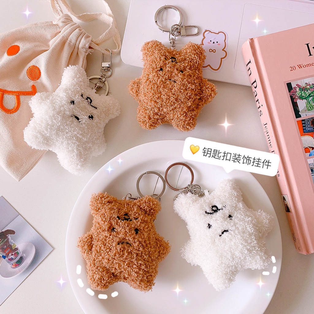 Móc Khóa Hình Gấu Nhồi Bông Dễ Thương Sáng Tạo