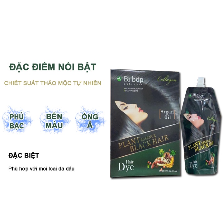 Thuốc nhuộm tóc số 1 Nhật Bản phủ bạc túi 500mlx2 ăn bạc 100%