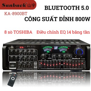  Âm ly bluetooth karaoke Sunbuck KA-8900BT - Điều chỉnh cân bằng KTV công suất cao hỗ trợ kết nối loa siêu trầm 