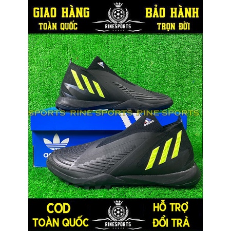 ĐÁ GIÀY BÓNG ĐÁ NHÂN TẠO  Predator EDGE không dây màu đen HÀNG SUPER THAILAND