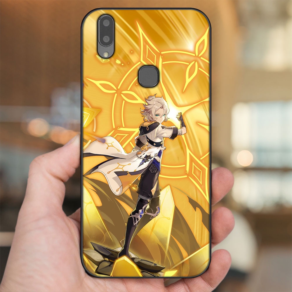 Ốp lưng Vivo V9, Y85, V11i viền đen in hình Albedo Genshin Impact