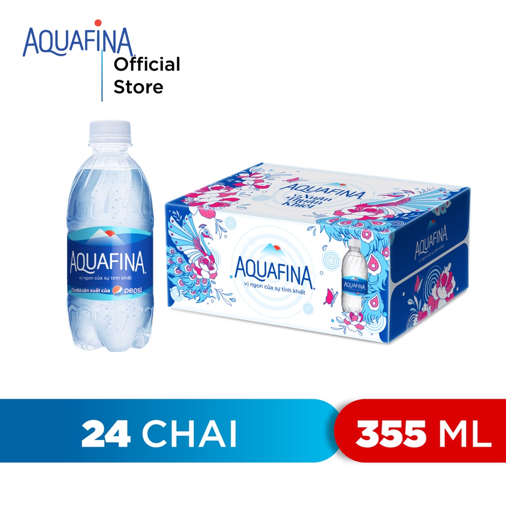 Thùng 24 Chai Nước tinh khiết Aquafina (355ml/Chai)