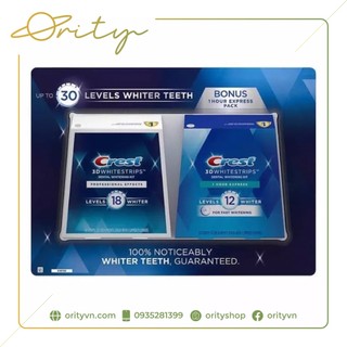 Miếng dán trắng răng Crest 3D Whitestrips nhiều loại